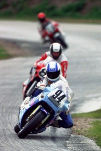 Burcham in his Daytona 200 debut in 1989. (Larry Lawrence photo)