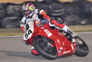 Gene in this year's Daytona 200 under the lights. (Larry Lawrence photo)