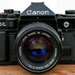 The rugged Canon A1. It survived 12 years of rain, 100-degree heat and banging around racetracks from Loudon to Willow Springs.