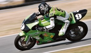 Cummings, Nick - 2009 Daytona - sm Nick was learnign the ropes in road racing for the Pair-A-Nines Kawasaki Moto-GT squad. (Larry Lawrenc photo)