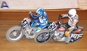 Sammy Halbert (43) and Jared Mees (21) had a great battle at Bulls Gap. (Larry Lawrence photo)