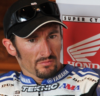 Hayes Josh Hayes during the Mid-Ohio Superbike front-row press conference. (Larry Lawrence photo)