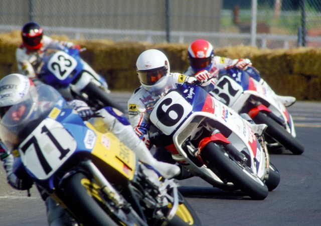 Rainey-Memphis 1987 Memphis AMA Superbike racing action in 1987. (Larry Lawrence photo)
