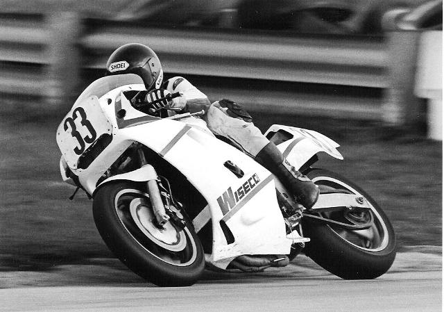 Kipp Tom Kipp (circa 1988) racing his Wiseco-sponsored Yamaha in a WERA event at Indianapolis Raceway Park. Kipp dominated the races he entered that day and went on to become a factory racing star and AMA 750 Supersport Champion. (Larry Lawrence photo)