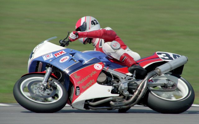 Steve Morehead in the 1990 Daytona 200. (Larry Lawrence photo)
