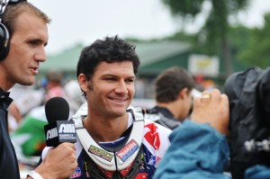 Reed Chad Reed during a TV interview earlier this summer in Buchanan, Mich. (Larry Lawrence photo)