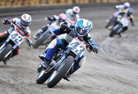 Sam Halbert in action at the Springfield Mile. (Larry Lawrence photo)