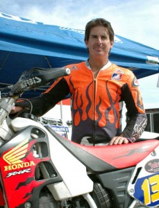 pearce Rick Pearce stands by his trust Honda CR500 two-stroke Supermoto machine. (Larry Lawrence photo)