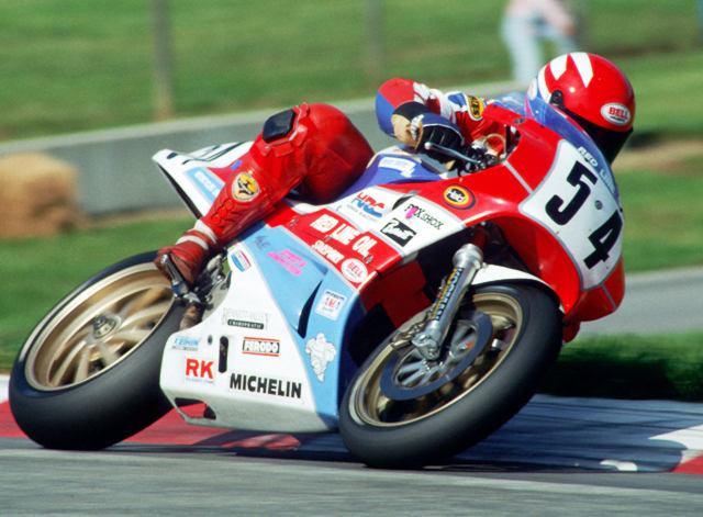 Joe Brett Williams racing his Honda Superbike at Mid-Ohio in 1992. (Larry Lawrence photo)