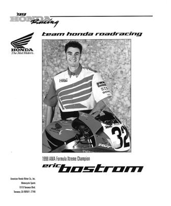 EBoz-99 Eric Bostrom photo from Honda's 1999 press kit.