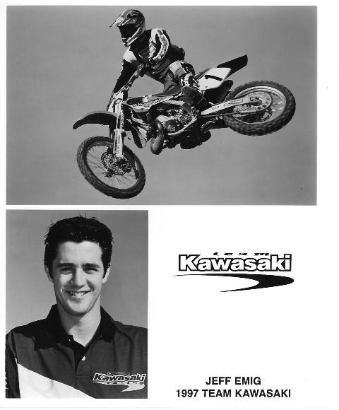 Jeff Emig photos from the 1997 Kawasaki press kit.