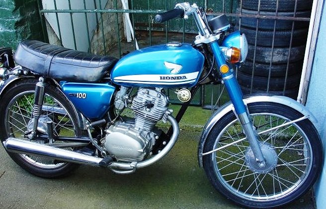 Honda_CB100_1972 My first motorcycle, a Honda CB100.