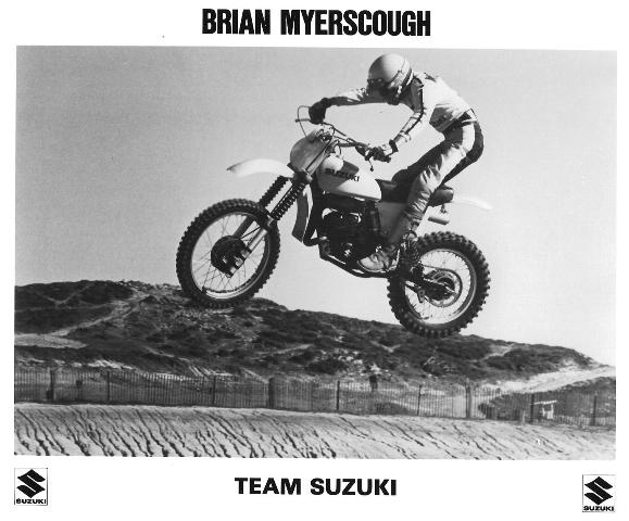 Myerscough, Brian - 1979 Team Suzuki press kit photo from 1979 featuring Brian Myerscough.