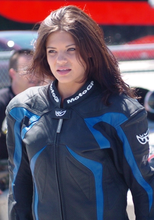 Brandi Latimer readying for her ride at Road America in 2006. (Photo by Bob Wonderling)