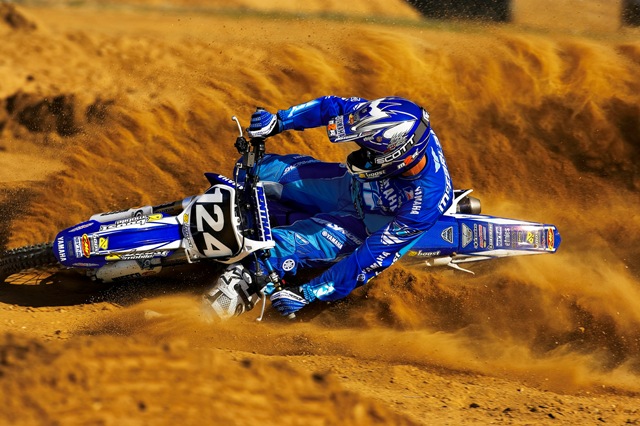 McFarlane, Andrew Andrew McFarlane shows what a professional motocross rider can do during a 2006 photo shoot. (Yamaha Press Kit Photo)