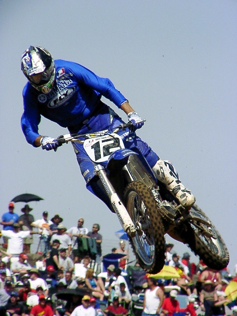 Frenchman David Vuillemin riding with his characteristic stylishness at the 2004 Hangtown National. (Larry Lawrence photo)
