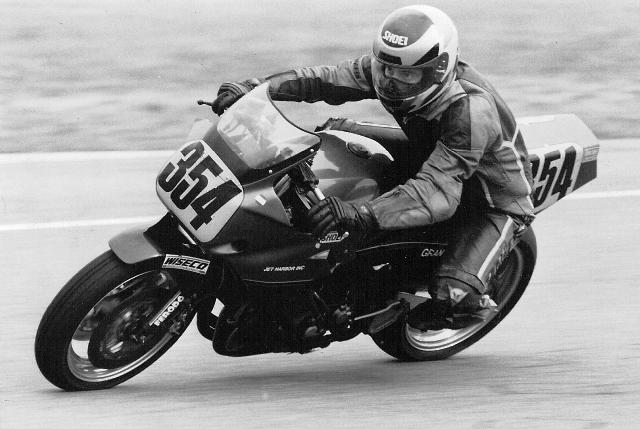 Weber, Damian Damian Weber corners his Yamaha at Daytona International Speedway en route to winning two amatuer classes during the March, 1991 Championship Cup Series races. (Larry Lawrence photo)
