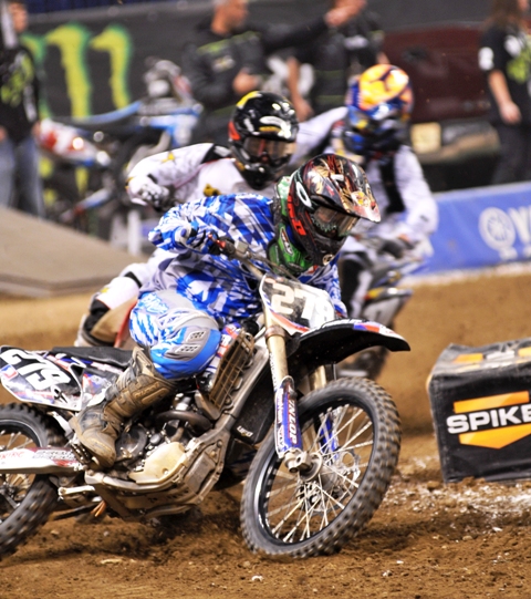 Adams, Codi - Indy SX 2010 Codi Adams (279) in action in the Indy Supercross Lites Heat race. (Larry Lawrence photo)
