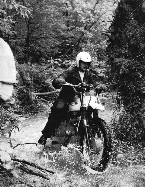 Baird 002 Bill Baird rides his Triumph in an AMA National Enduro event sometime in the early-to-mid 1960s. (Bill Baird Collection)