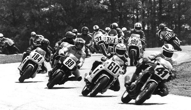 BMH Racing BMH Racing (41) leads a big pack of teams in a WERA National Endurance race at Road Atlanta in the early 1990s that includes We’re Human Too (60), Team Machine (89) and Team Savannah (184). (Larry Lawrence photo)
