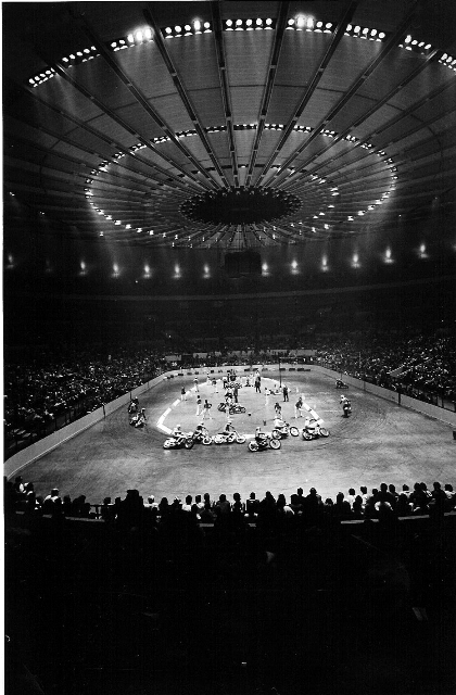 An indoor flat track race packed the house at Madison Sqaure Garden in 1971.