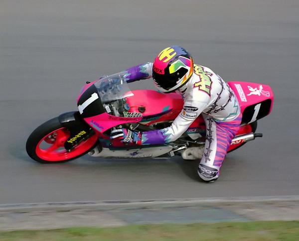Hodgson, Neil - Brands Hatch 93 Neil Hodgson racing a Honda 125 Grand Prix bike at Brands Hatch in 1993. (Photo from Graham Etheridge Collection)