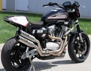 XR1200 II The Vance & Hines modifications will consist of a Vance & Hines XR1200 exhaust system, a Fuelpak fuel management system, race bodywork including number plate, single seat tail section and belly pan, 17-inch front wheel with matching front fender, steering damper, oil cooler relocator and race decal package. The cost for the complete kit will be $3500. (Larry Lawrence photo)