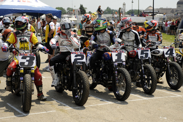 Harley-Davidson XR750 Riders  #1 Jared Mees, #2 Kenny Coolbeth, #4 Chris Carr and #5 Jake Johnson