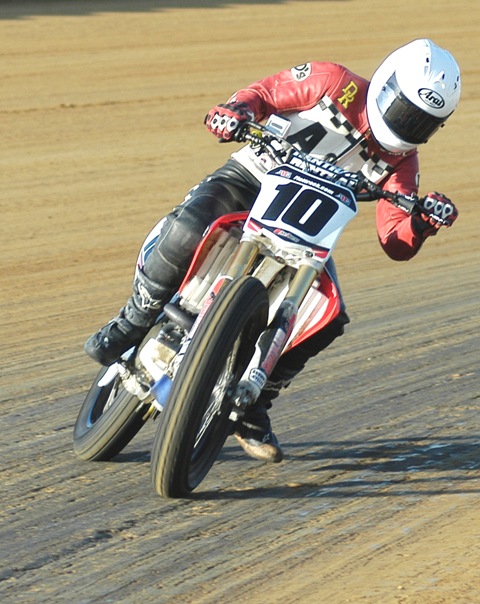 Bauman - Mile 3-sm Bauman rides the blue groove. (Courtesy AMA)
