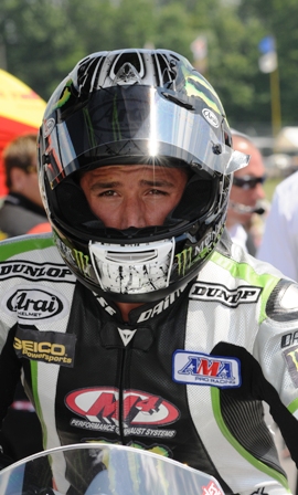 Cardenas - Mid-O 2010 Martin Cardenas on the grid at Mid-Ohio. (Larry Lawrence photo)