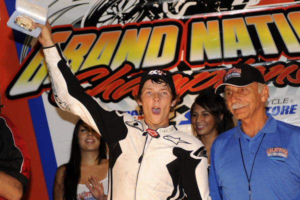 AMA Pro Racing Grand National Half Mile Stevie Bonsey & Promoter Bob Bellino