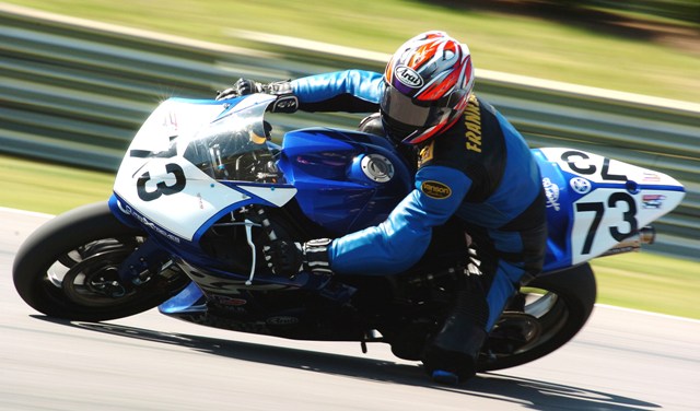 Frankenfield - Barber '05 Reuben Frankenfield racing his Yamaha R1 Superbike at the 2005 AMA Superbike round at Barber Motorsports Park. Frankenfield won multiple sprint and endurance racing championships in WERA and NASB. (Larry Lawrence photo)