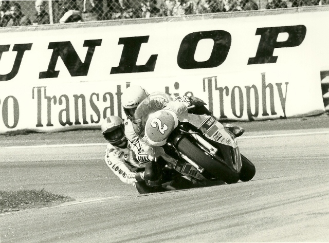 Kenny Roberts leading a young up-and-coming Freddie Spencer at Oulton Park during the 1980 Transatlantic Match Races. Led by Roberts and Spencer the American’s won that year’s Match Races. (The Jim Greening Collection)