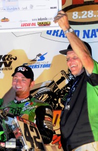 Fluidyne 2 On the Indy Mile podium.