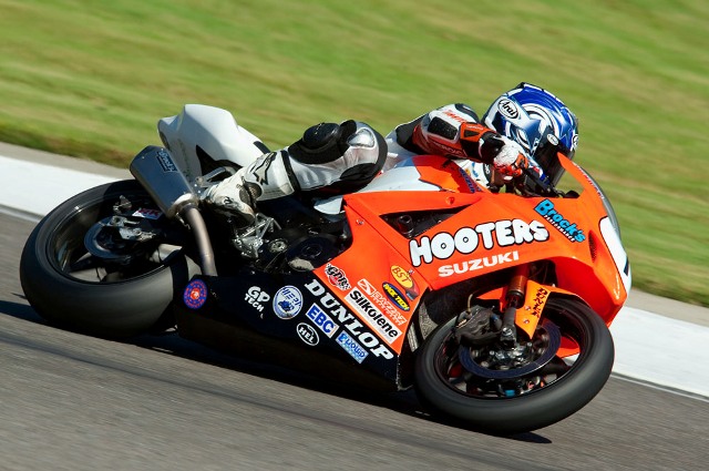Tim_Hunt_Barber_1_Lo Tim Hunt on the Team Hooters' Brock's Performance exhaust-equipped Suzuki GSX-R1000.