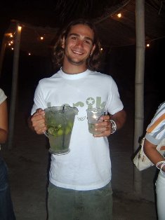 Keeping hydrated is a big part of Tino's training regimen.