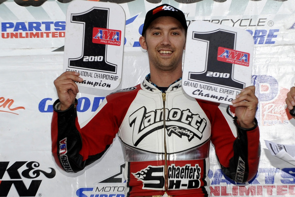 AMA Pro Racing Grand National Mile Jake Johnson won his first AMA Grand National Championship in the season finale Saturday in Prescott Valley, Arizona. (Courtesy AMA Pro Racing)