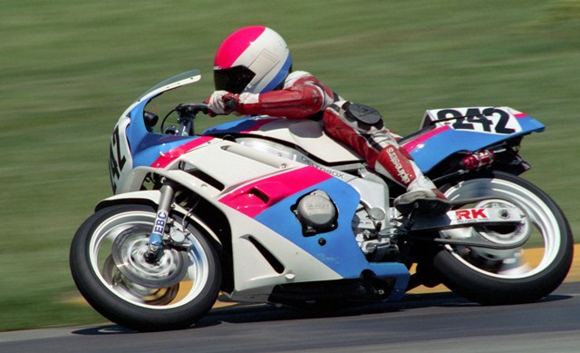 Middlekauff, Mark Mark Middlekauff races his Yamaha in a WERA C Production race at Grattan Raceway in May of 1991. Today is a pastor of a church in New York. (Larry Lawrence photo)