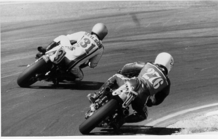 Ritter 2 Ritter getting ready to pass early leader Cook Neilson at Sears Point in 1977.
