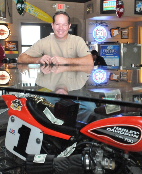 Parker last winter at his pub PD's in Flint, Michigan.