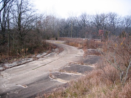 Meadowdale 2 Remnants of the old Meadowdale racing surface remained in 2006. (Larry Lawrence photo)
