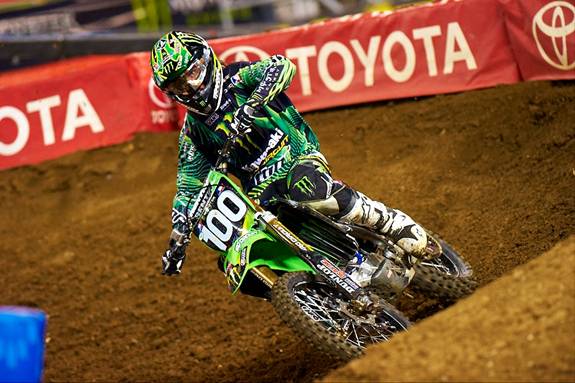 Despite a disappointing fifth place finish last weekend in Los Angeles, Monster Energy/Pro Circuit/Kawasaki’s Josh Hansen is looking to regain control of his early-season dominance in the Supercross Lites class and make the podium this Saturday at the Oakland Coliseum race. (Photo Credit: Hoppenworld.com)