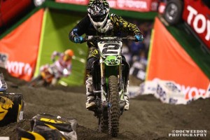 Monster Energy Kawasaki’s Ryan Villopoto leads the Supercross Class heading into Phoenix this weekend. (Photo Chris Weedon)