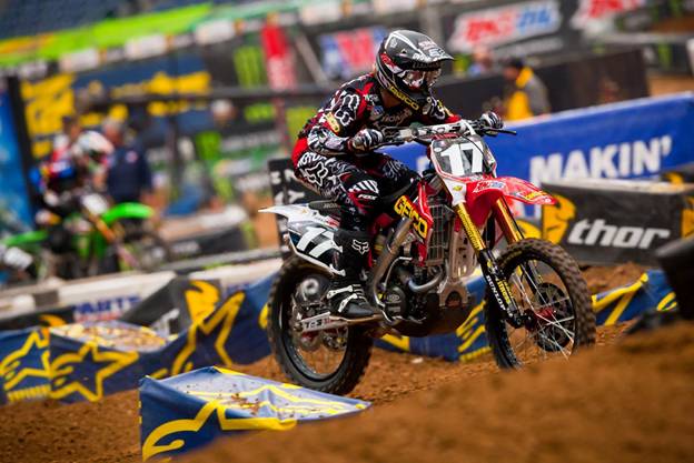 Atl pre 3 With a commanding victory two races ago in Houston, GEICO Honda’s Justin Barcia sits in first place, followed by Monster Energy/Pro Circuit/Kawasaki’s Dean Wilson and Blake Baggett, respectively. (Photo Credit: Hoppenworld.com)