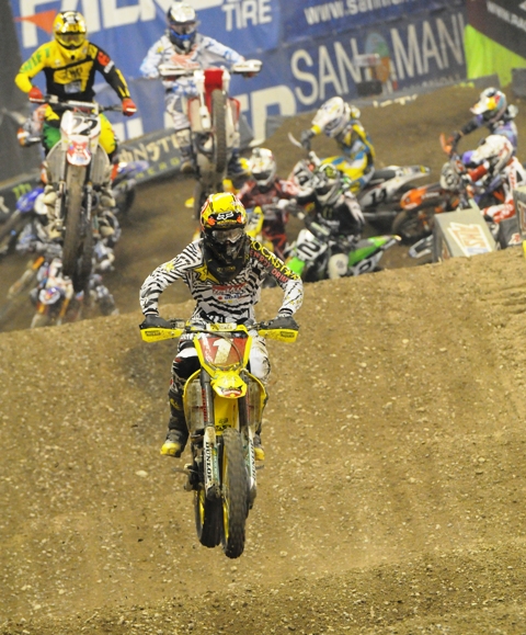 Defending AMA Supercross Champ Ryan Dungey finally broke through to win his first race of 2011. (Larry Lawrence photo)