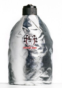 CHR_FUEL_COVER_IMG_3048_ Chicken Hawk Racing's Cool Fuel Aluminized Fuel Can Cover keeps gas cool.