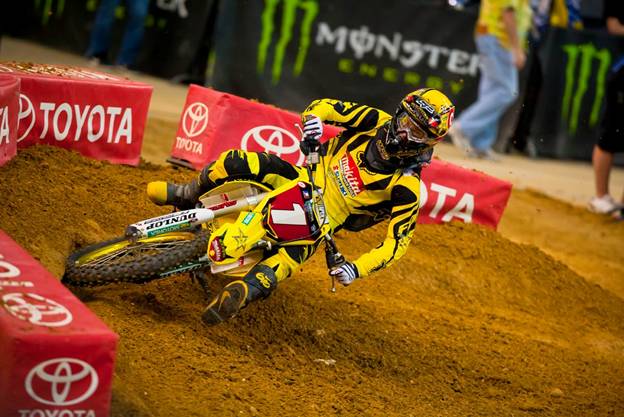seasx2 After earning his tenth podium finish this season, 2010 Monster Energy Supercross champion Ryan Dungey now sits in second place, five points behind Ryan Villopoto. (Photo Credit: Hoppenworld.com)