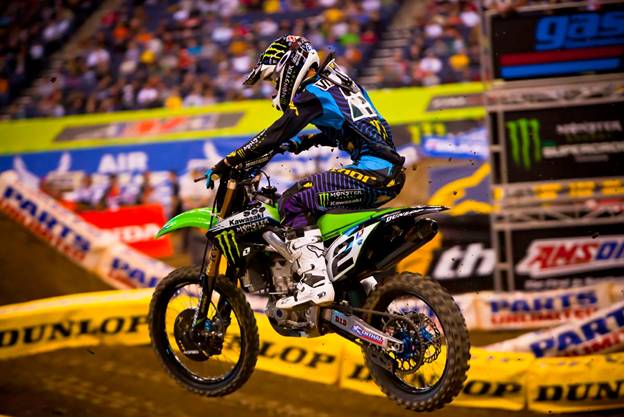 Seattle 1 With three races left, current Supercross class leader and Poulsbo, Wash., native Ryan Villopoto holds a 5-point lead over 2010 Monster Energy Supercross champion Ryan Dungey. (Photo Credit: Hoppenworld.com)