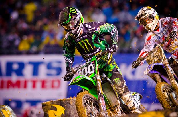 Seattle 3 Following a seven-week break, the Western Regional Supercross Lites class championship reconvenes this Saturday. With only three races remaining, Josh Hansen holds a 3-point advantage over teammate Broc Tickle in the points standings. (Photo Credit: Hoppenworld.com)