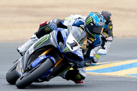 Josh Hayes (No. 1) held off a charge by Tommy Hayden to win Saturday's race in Sonoma. (Photos by Robert Redmond)